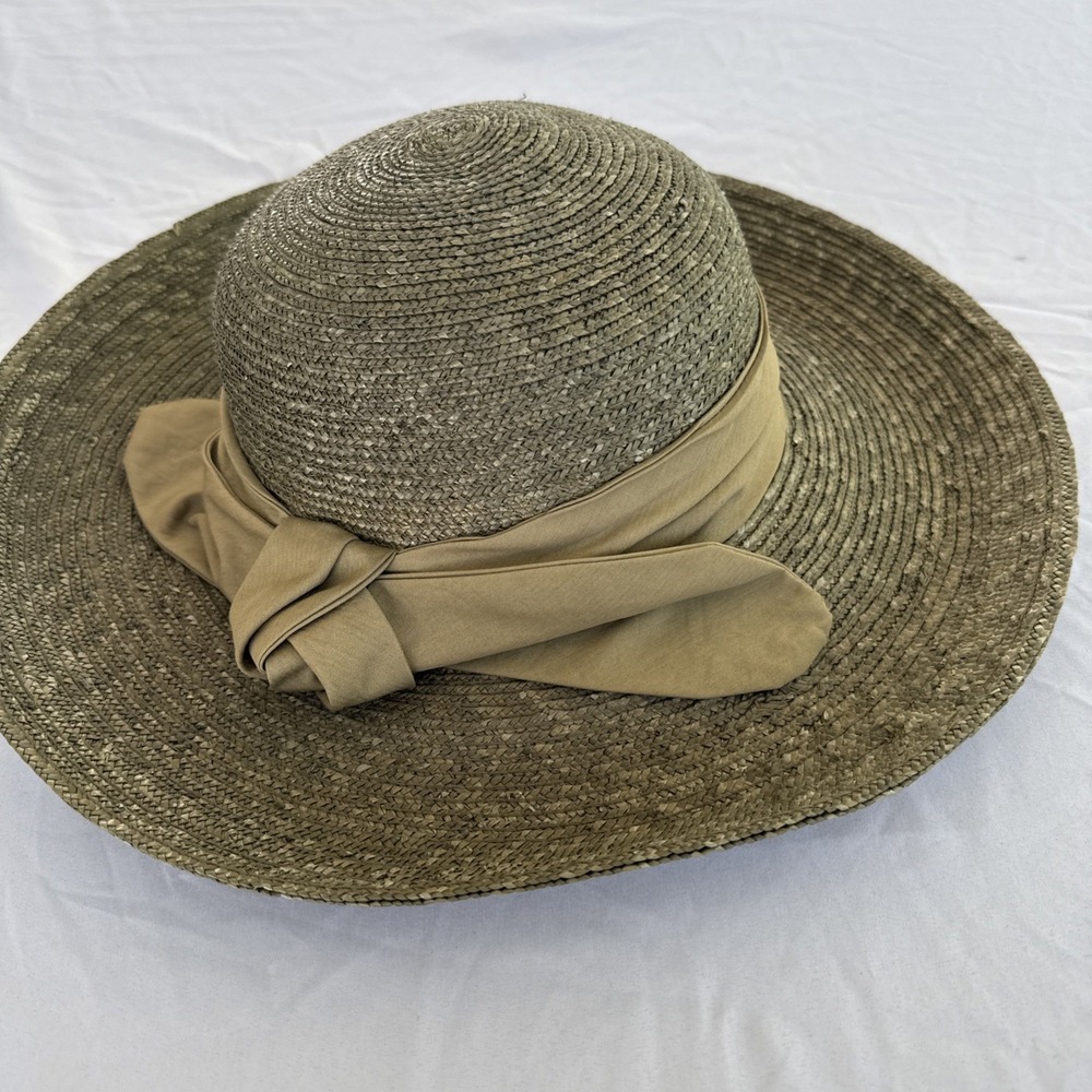 Orvis Olive Green Straw Fedora Hat